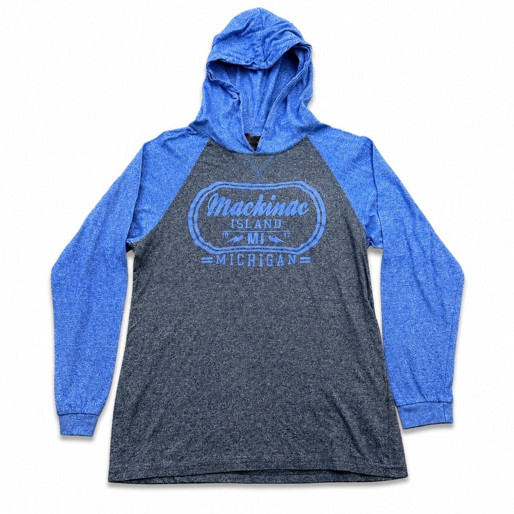 Salt Creek Mackinac Island Michigan Hooded T-Shirt Youth XL Lightweight Pullover